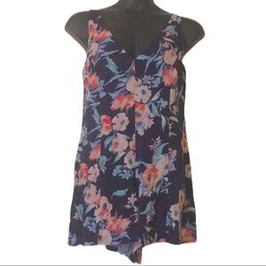 Forever 21 Halter Neck Romper Floral Romper Sz 0X